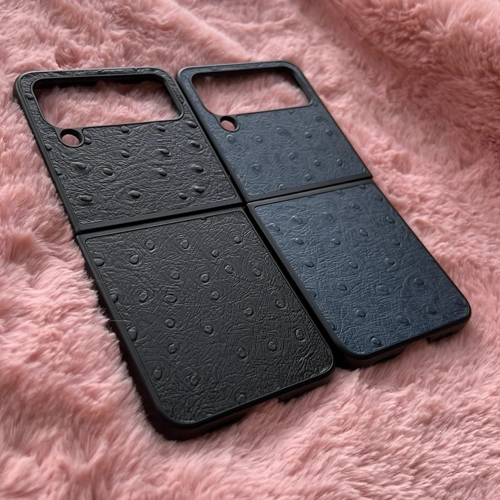 For Samsung galaxy z flip 4 5G phone case genuine leather